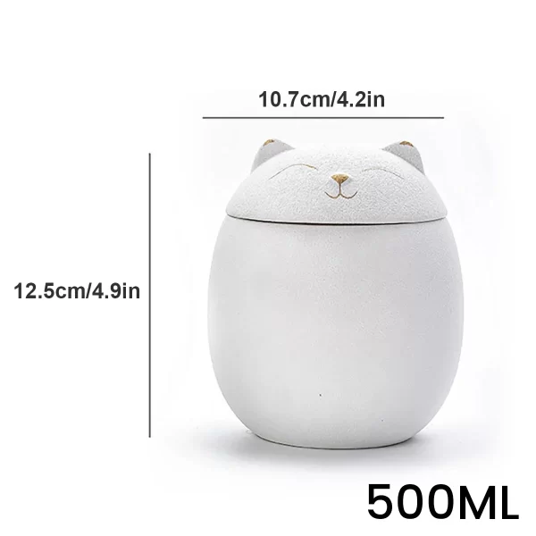 Ceramic Urn - White 500ml