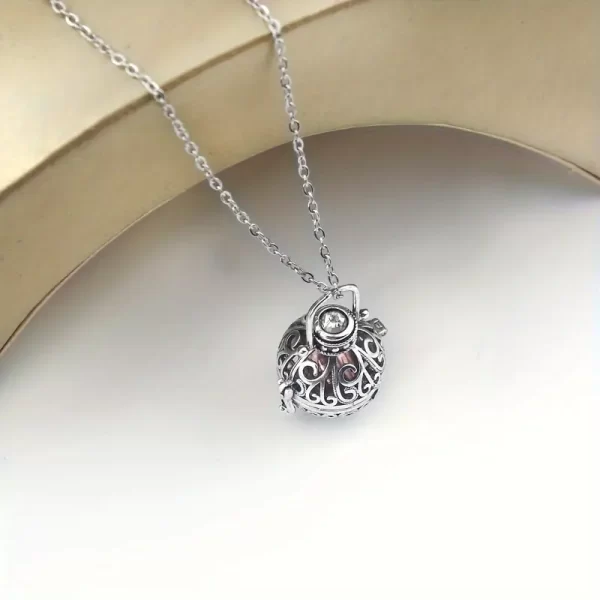 Vintage-Inspired Flower Necklace with Urn