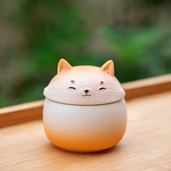 Special Cat Ceramic Urn - Orange