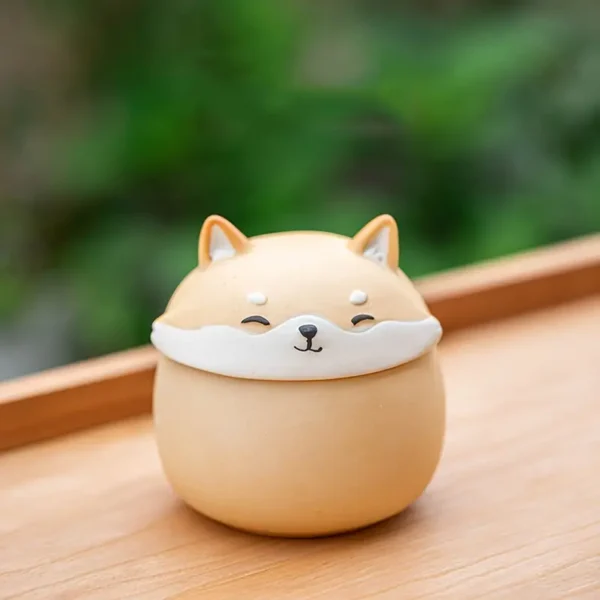 Special Cat Ceramic Urn - Light Yellow