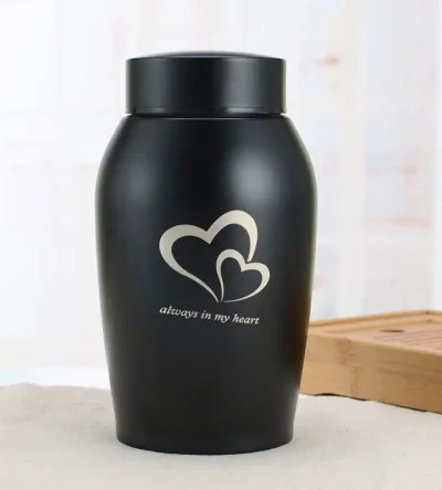 Small Steel Black Urn